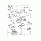 Схема вузла: Головка циліндра для Kawasaki EJ650 W650