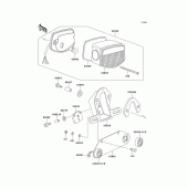 Схема вузла: Задній ліхтар (Стоп-сигнал) для Kawasaki KZ1000 Police