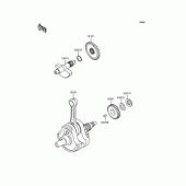 Схема вузла: Колінчастий вал для Kawasaki KL250 KL250 Super Sherpa