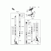 Схема вузла: Вилка передньої осі для Kawasaki ZX636 Ninja ZX-6R 30th Anniversary Edition