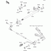Схема узла: Переключатель передач для Kawasaki ZX600 Ninja ZX-6RR