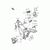Схема вузла: Кріплення двигуна для Kawasaki KLX125 KLX125
