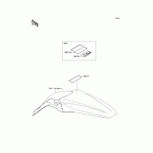 Схема вузла: Інформаційні наклейки для Kawasaki KX250/KX252 KX250F