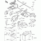 Схема вузла: Електроустаткування для Kawasaki ZX1100 ZZ-R1100