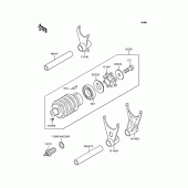 Схема вузла: Копірний вал & Вилки для Kawasaki ZX400 ZZR400