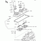 Схема узла: Клапанная крышка для Kawasaki ZX600 Ninja ZX-6R