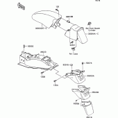 Схема вузла: Fender для Kawasaki ZX1100 ZZ-R1100