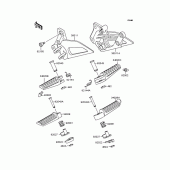 Схема узла: Подножки для Kawasaki EX250 ZZR250
