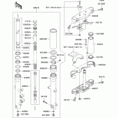 Схема вузла: Вилка передньої осі для Kawasaki VN800 Vulcan 800 Drifter