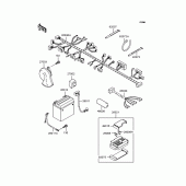 Схема вузла: Електроустаткування для Kawasaki BJ250 Estrella