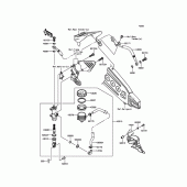 Схема узла: Задний тормозной цилиндр для Kawasaki ZX600 Ninja ZX-6R