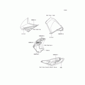 Схема вузла: Decals(red)(e8f) для Kawasaki KL650 KLR650