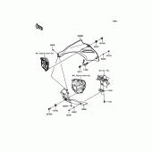 Схема вузла: Нижній обтічник для Kawasaki ZR1000 Z1000 ABS