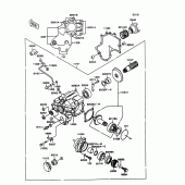 Схема вузла: Front bevel gear(1/3) для Kawasaki VN1500 VN-15