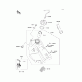 Схема узла: Топливный бак для Kawasaki KX65
