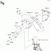 Схема узла: Переднее крыло для Kawasaki ZX600 Ninja ZX-6R
