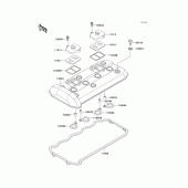 Схема узла: Клапанная крышка для Kawasaki ZX1100 Ninja ZX-11