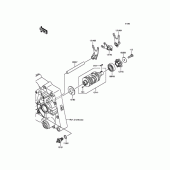 Схема вузла: Копірний вал\Вилки для Kawasaki KLX125 D-Tracker