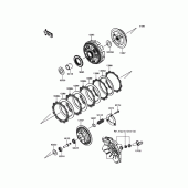 Схема вузла: Зчеплення для Kawasaki EX300 Ninja 300 ABS