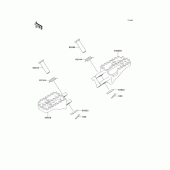 Схема узла: Подножки для Kawasaki KX125