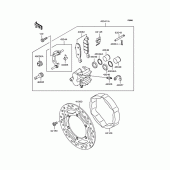 Схема вузла: Переднє гальмо для Kawasaki KL250 KL250 Super Sherpa