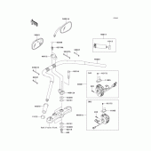 Схема вузла: Кермо & Пульт управління кермовим для Kawasaki VN1700 Vulcan 1700 Voyager ABS