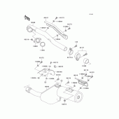Схема вузла: Вихлопна система для Kawasaki KL650 KLR650
