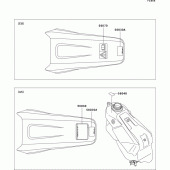 Схема вузла: Інформаційні наклейки для Kawasaki KX125