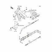 Схема вузла: Троси для Kawasaki BJ250 250TR