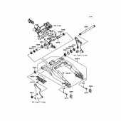 Схема вузла: Задній маятник для Kawasaki EX400 Ninja 400R ABS