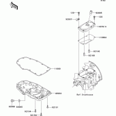 Схема узла: Масляный поддон для Kawasaki EJ800 W800