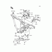 Схема вузла: Кріплення двигуна для Kawasaki BJ250 250TR