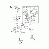 Схема вузла: Передній гальмівний циліндр Kawasaki ZR400 Zephyr X