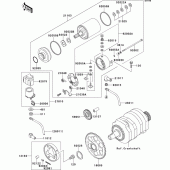 Схема вузла: Starter motor для Kawasaki EL250 Eliminator 250