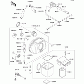 Схема вузла: Air cleaner(1/2) для Kawasaki ZR750 Zephyr