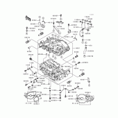 Схема вузла: Картер двигуна (1/2) для Kawasaki EX500 GPZ500S
