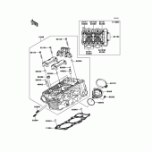 Схема узла: Головка цилиндра для Kawasaki KLE650 Versys 650