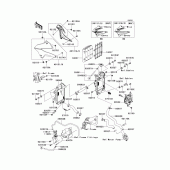 Схема узла: Радиатор (1/2) для Kawasaki KLX250 KLX250SF