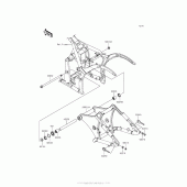 Схема вузла: Задній важіль (Маятник) для Kawasaki VN900 Vulcan 900 Custom