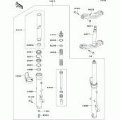 Схема вузла: Передня вилка(zg1000-a14) для Kawasaki ZG1000 1000GTR