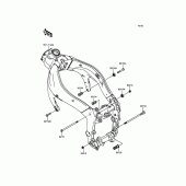 Схема вузла: Кріплення двигуна для Kawasaki ZX636 Ninja ZX-6R ABS 30th Anniversary Edition