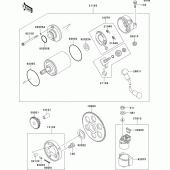 Схема вузла: Starter motor для Kawasaki ZX600 ZZ-R600