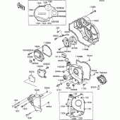 Схема вузла: Кришка двигуна для Kawasaki ZX1100 ZZ-R1100