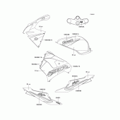 Схема вузла: Decals(blue)(zx900-f2h) для Kawasaki ZX900 Ninja ZX-9R