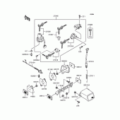 Схема узла: Замок зажигания для Kawasaki ZX750 Ninja ZX-7RR