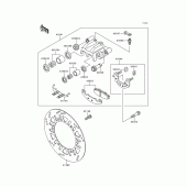 Схема узла: Передний тормоз для Kawasaki EX250 Ninja 250