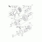 Схема вузла: Ступиця заднього колеса для Kawasaki VN800 Vulcan 800 Classic