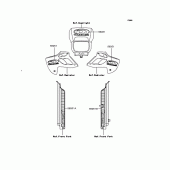 Схема вузла: Наклейки (blue; KLX250-J1) для Kawasaki KLX250 D-Tracker