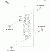 Схема вузла: Задній амортизатор для Kawasaki ZR750 Z750