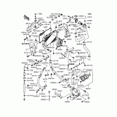 Схема вузла: Радіатор для Kawasaki ZR1100 ZRX1100-II